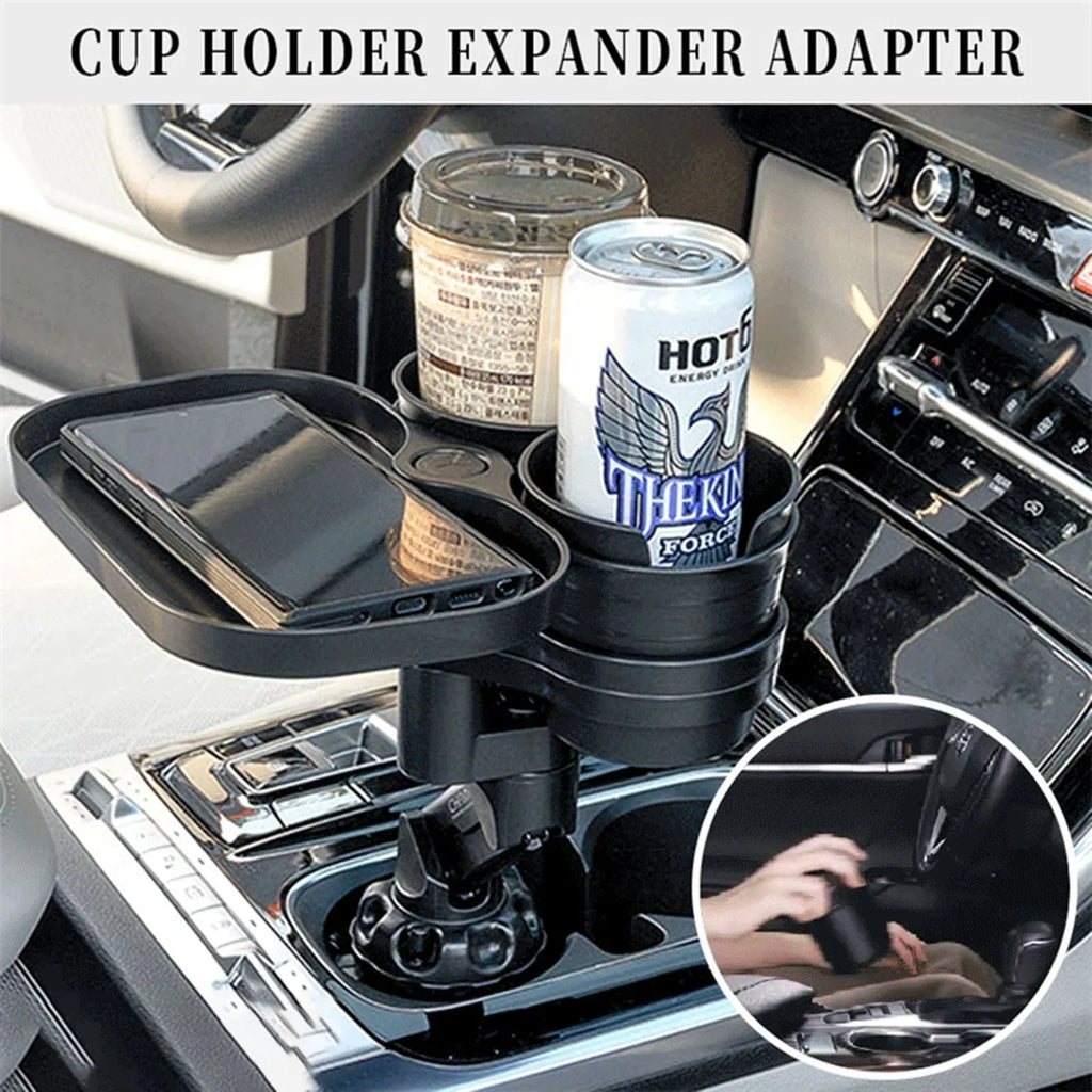 ☕🚗 Car Cup Holder with 15W Wireless Charging 🔋💨
