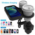☕🚗 Car Cup Holder with 15W Wireless Charging 🔋💨