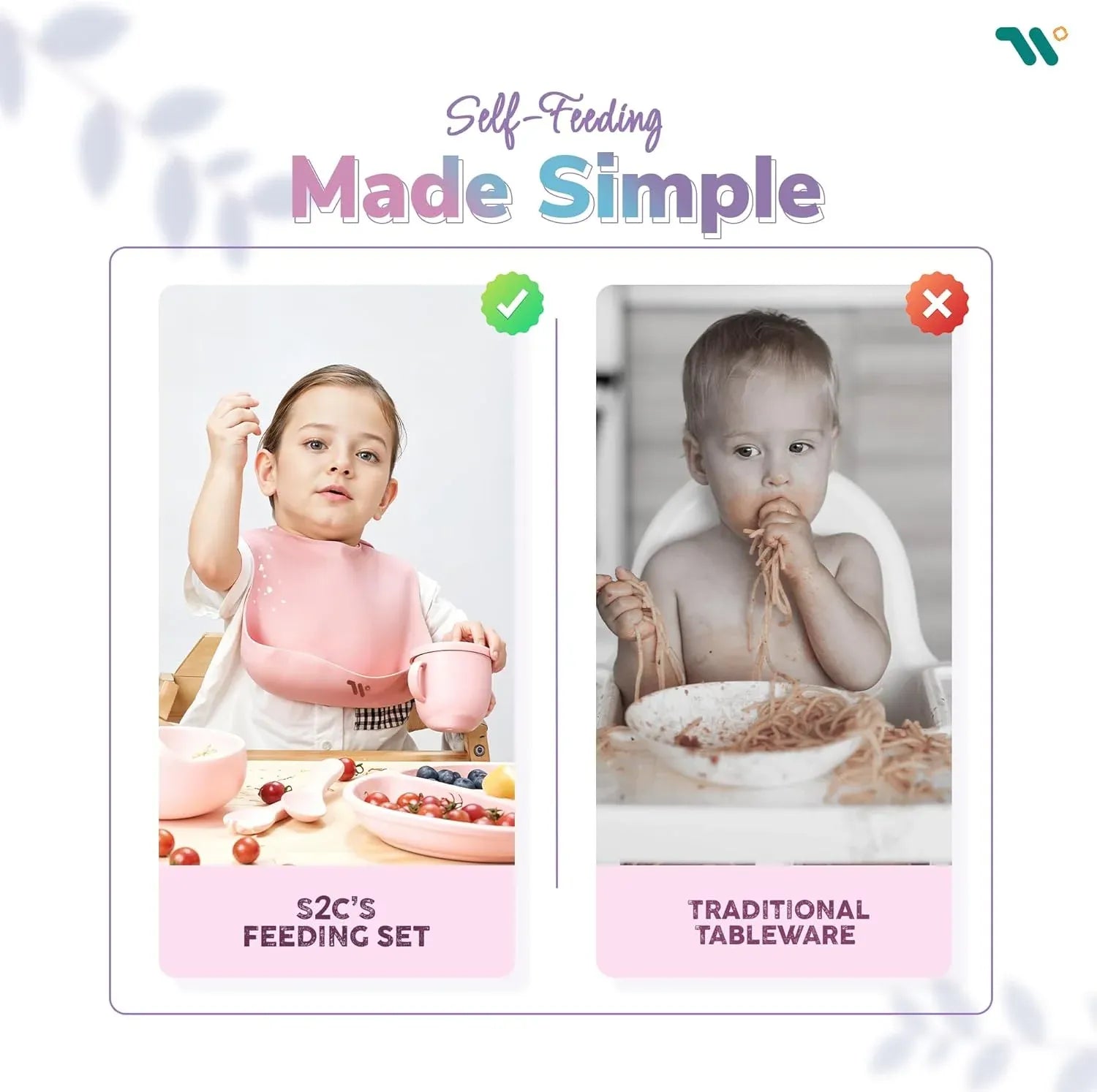 🥄 7-Piece Silicone Baby Cutlery Set –