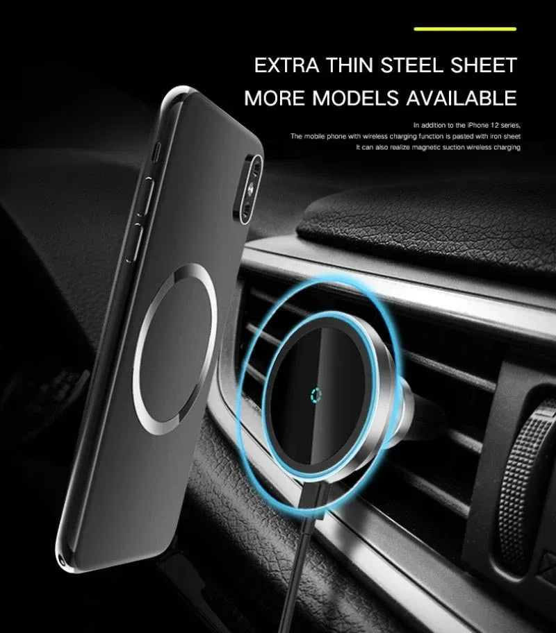 15W Car Magnetic Wireless Charger 🚗🧲