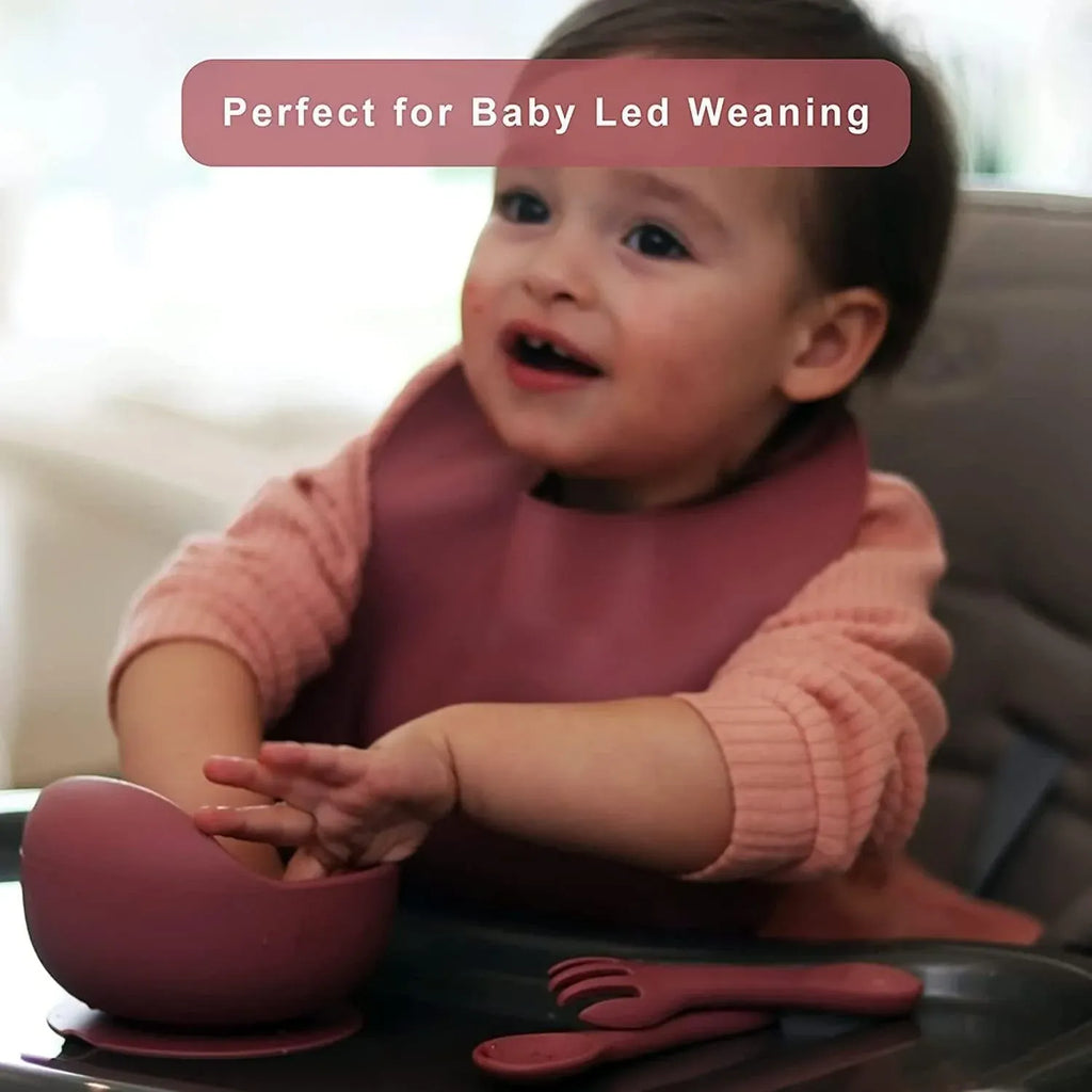 🥄 7-Piece Silicone Baby Cutlery Set –