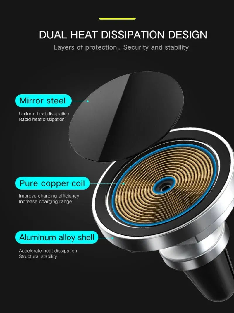15W Car Magnetic Wireless Charger 🚗🧲
